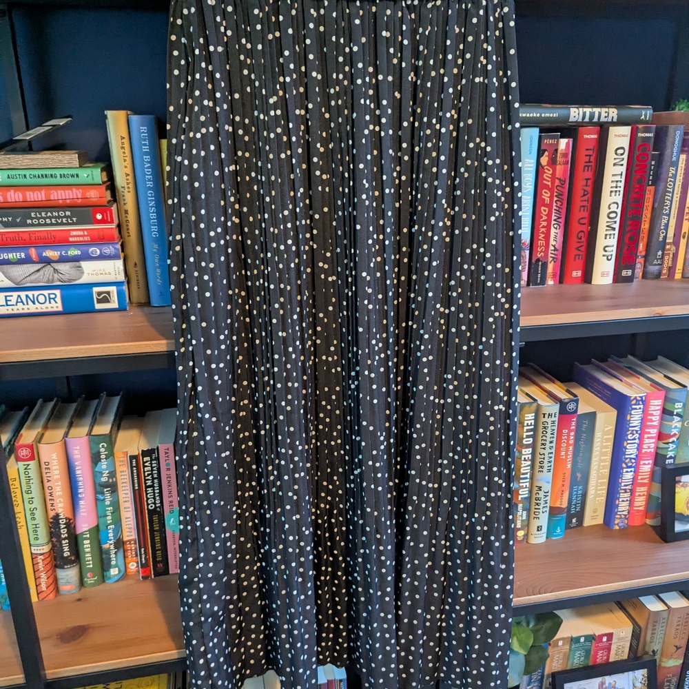 Elegant Black and White Polka Dot Skirt